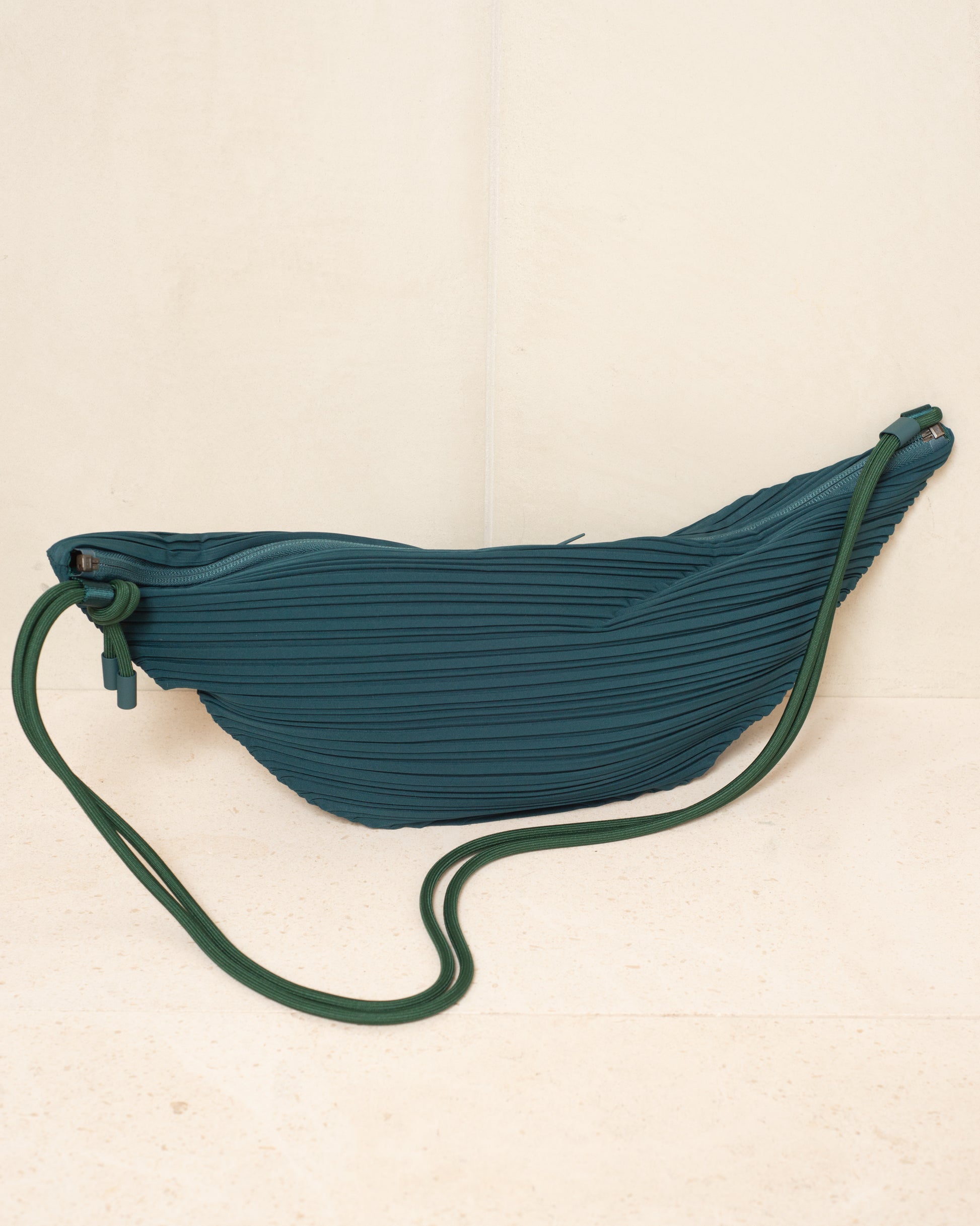 Dark Green Leaf Pleats Bag – Dilettante