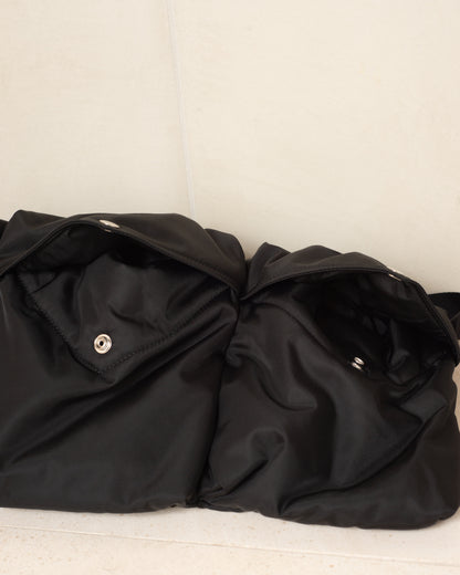 Black Padded Multi-Pocket Bag