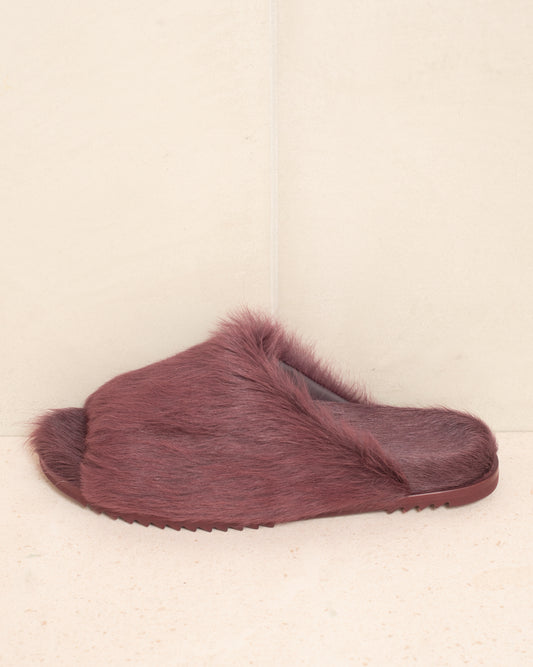 Amethyst Pony Hair Granolas Slides