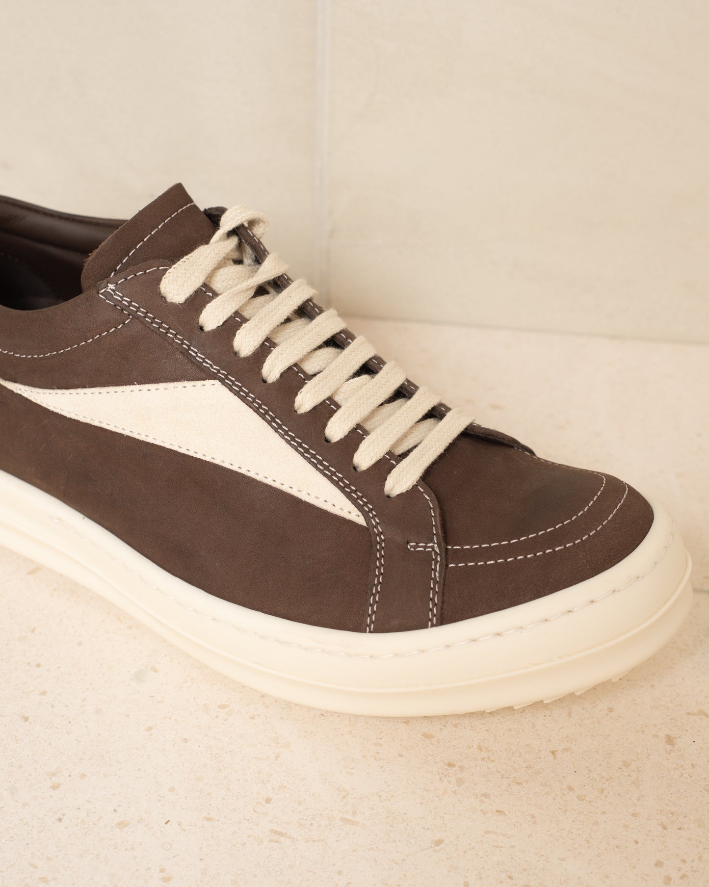 Brown Vintage Leather Sneakers