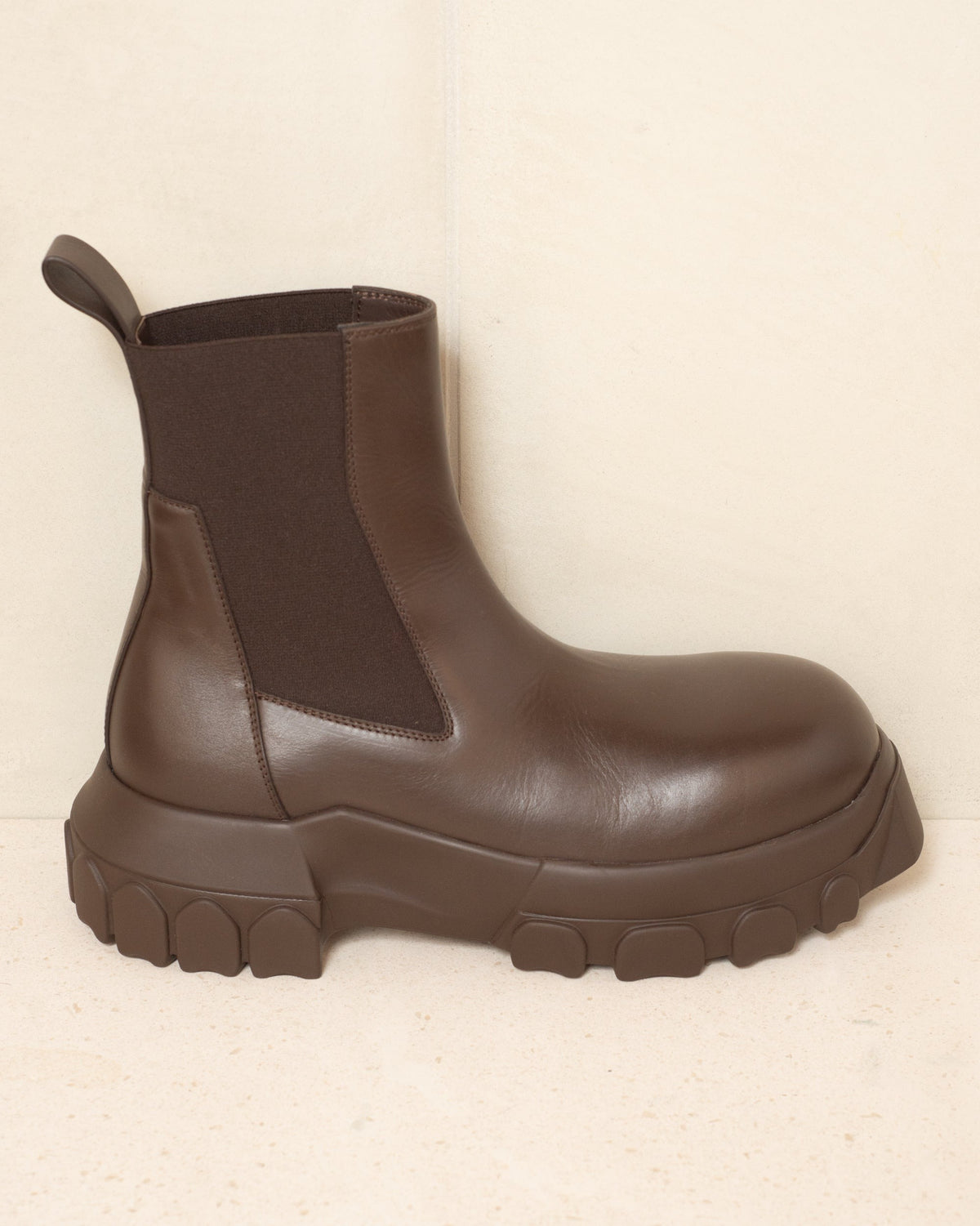 Rick Owens Brown Beatle Bozo Tractor Boots rp02c1881 - DILETTANTE 