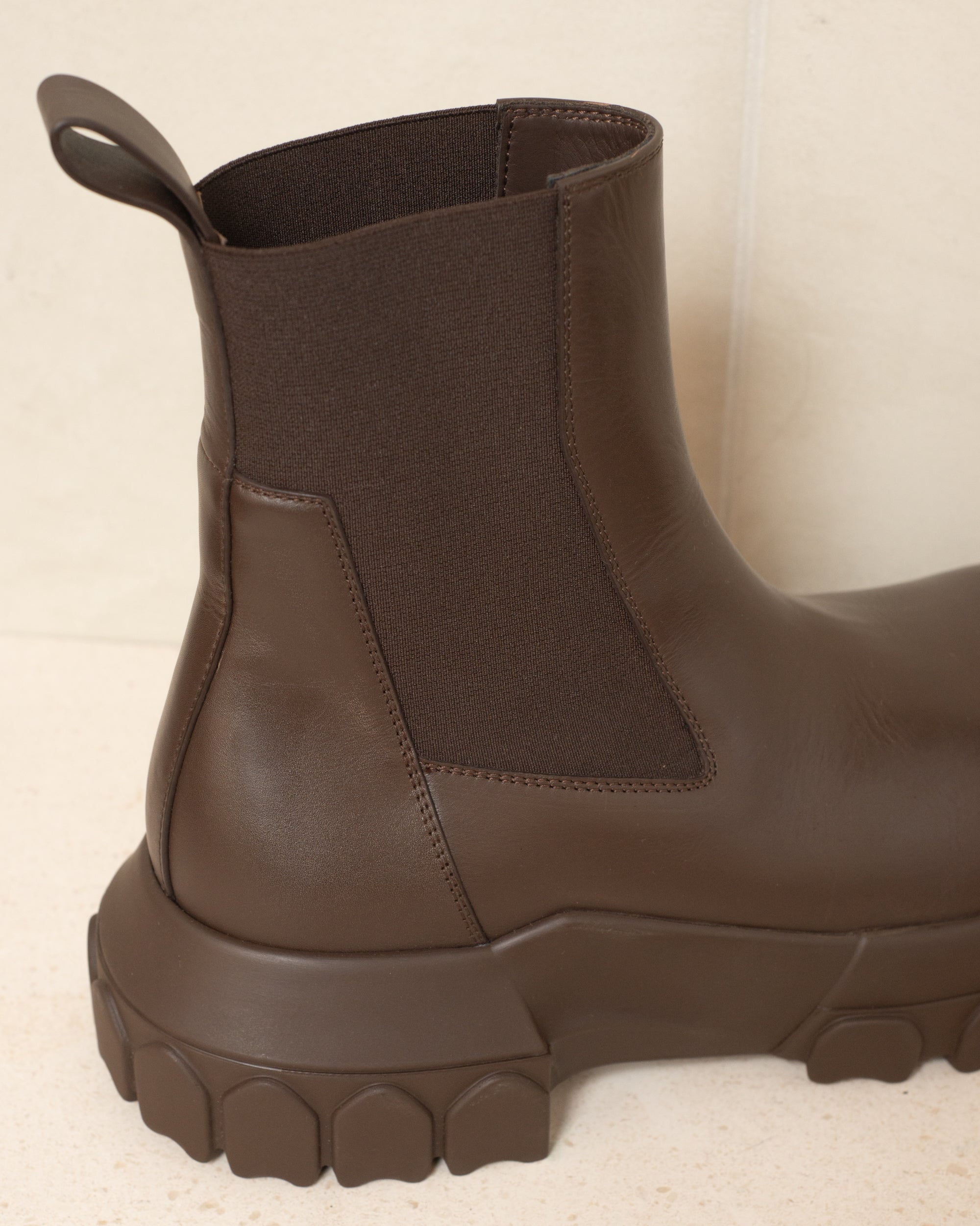 Rick Owens Brown Beatle Bozo Tractor Boots rp02c1881