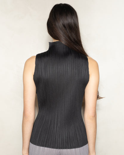 Black Signature High Neck Top