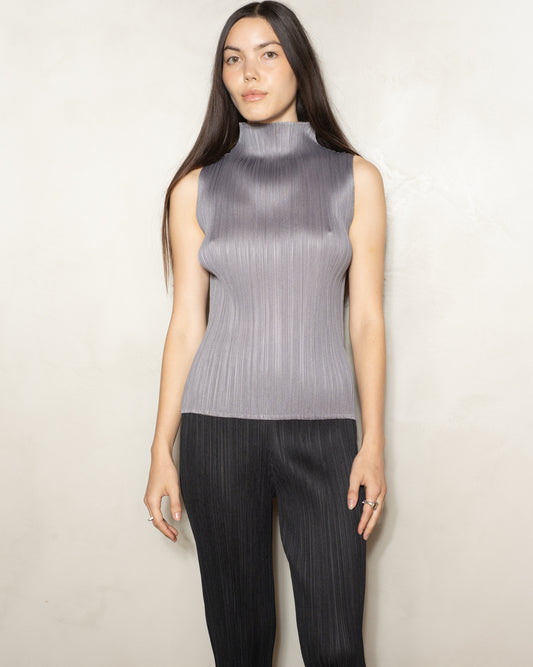 Grey Signature High Neck Top