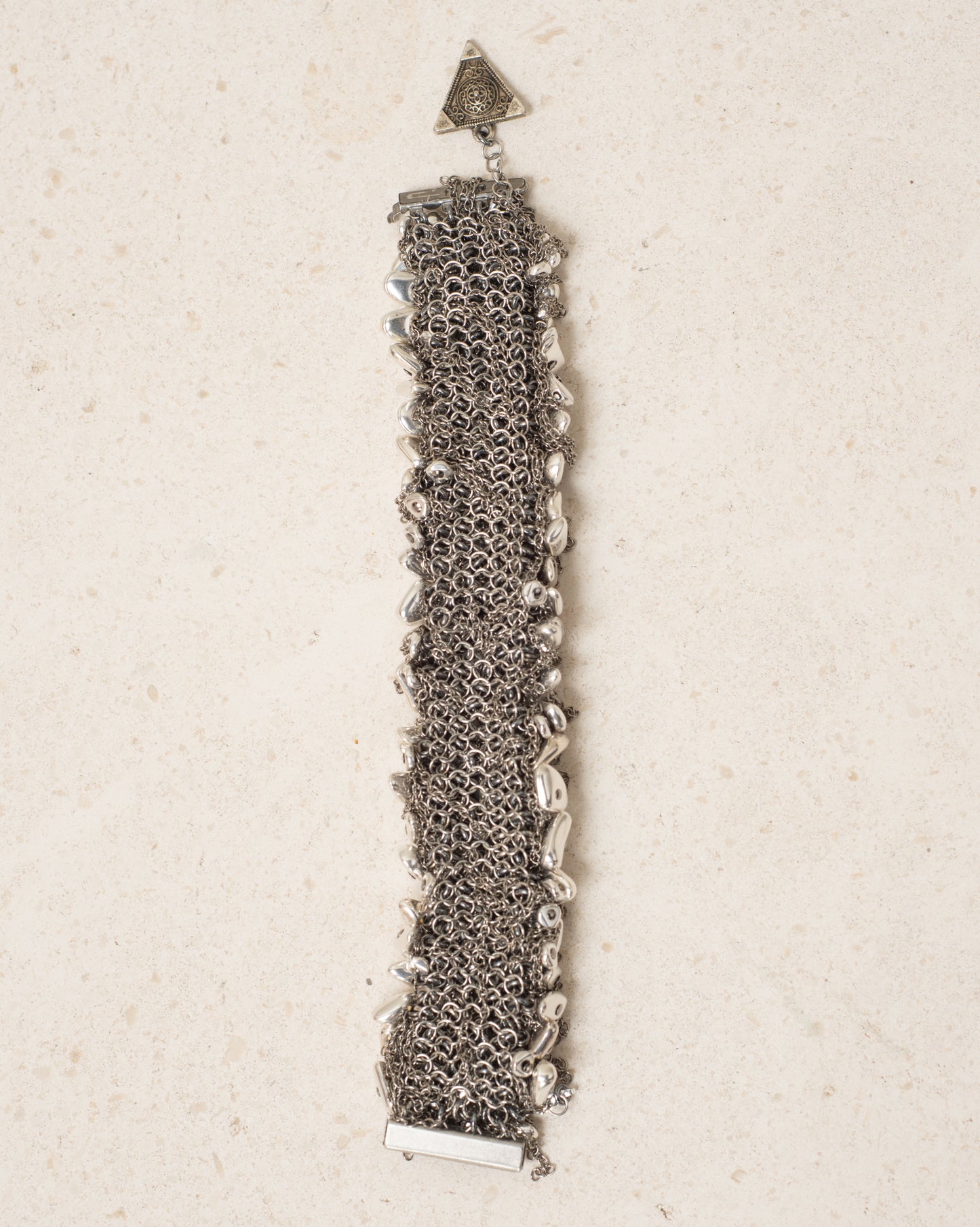 Steel Bead & Steel Chain Bracelet