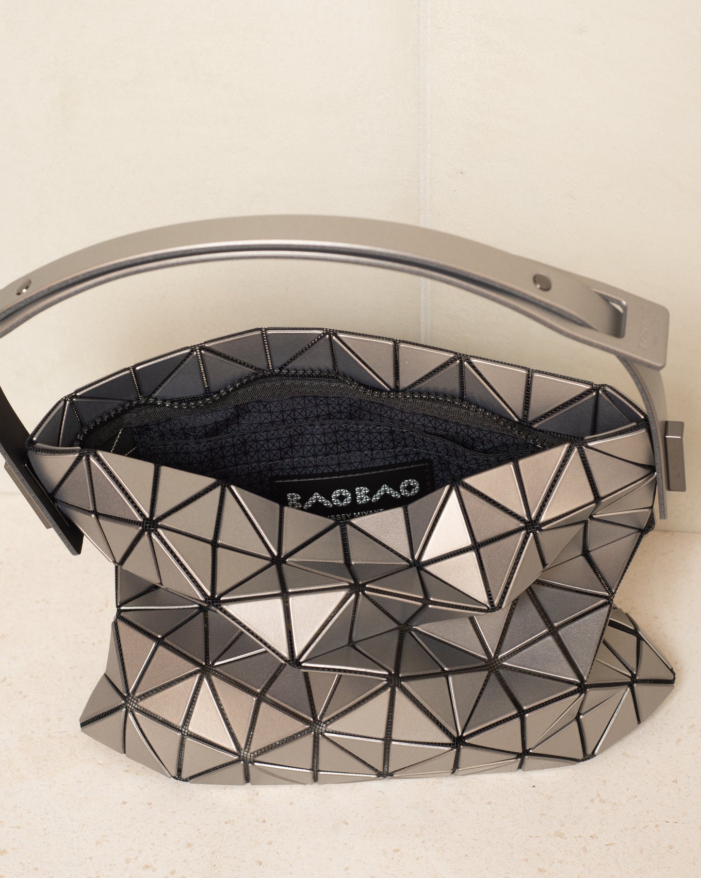 Silver Baguette Metallic Bag