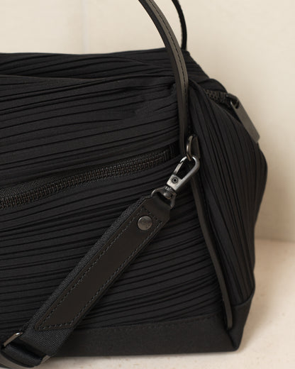 Black Classic Bias Pleats Bag