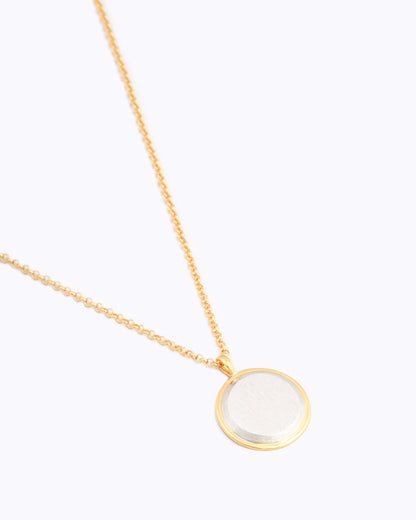 Gold and Silver Sigil Circle Necklace