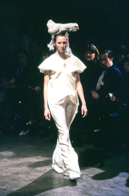 Comme Des Garcons FW1997 Beige Floral Layer Dress