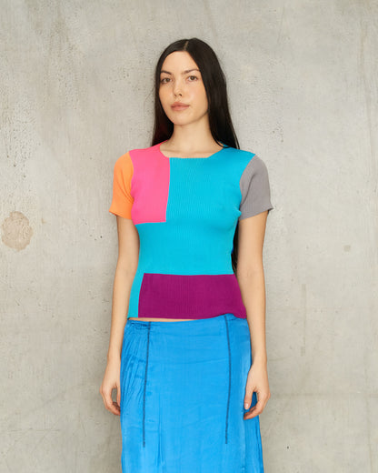 Junya Watanabe FW1999 Colour Block Knit Tee