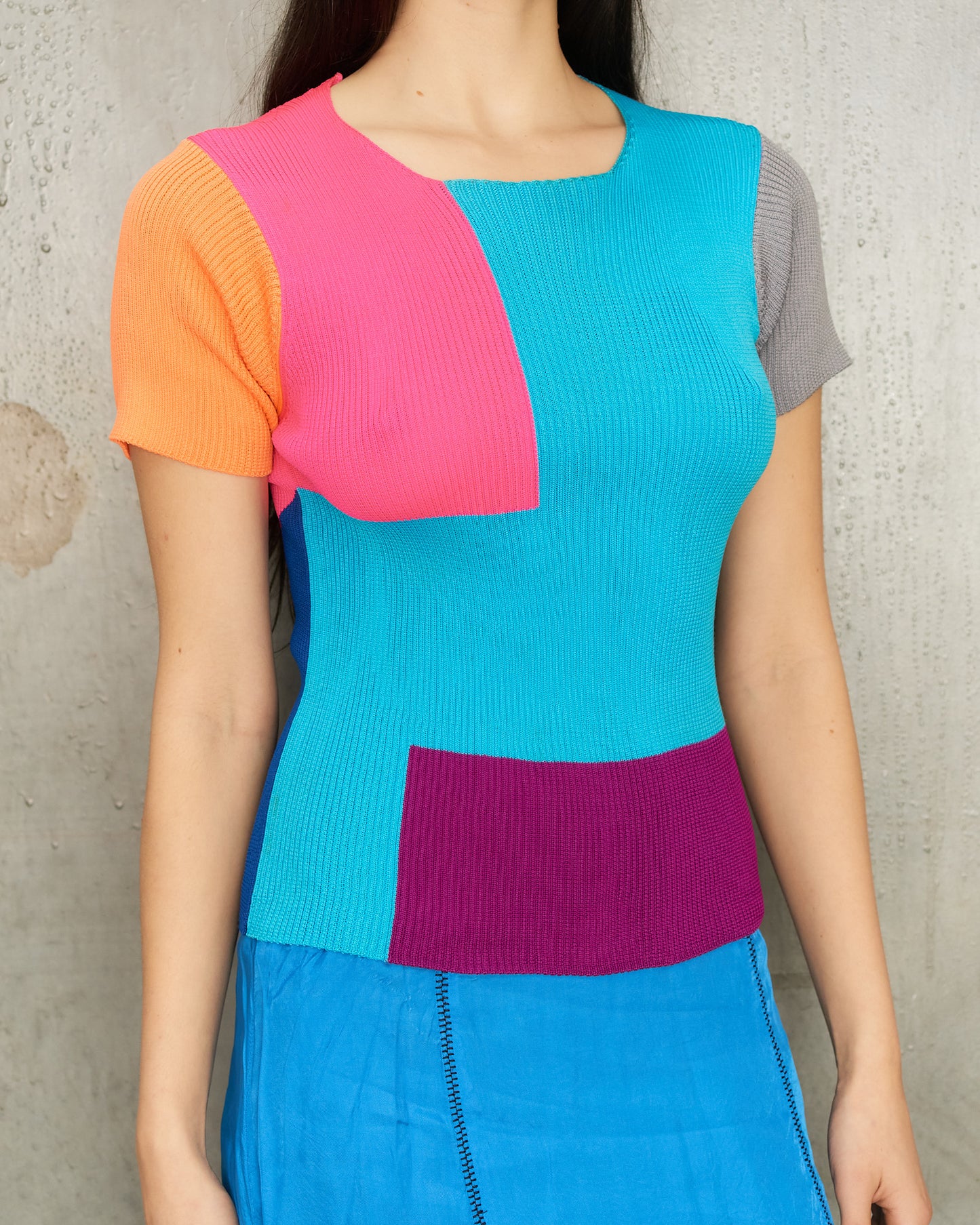 Junya Watanabe FW1999 Colour Block Knit Tee