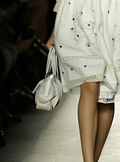Bottega Veneta SS2006 Beige Velvet Handbag