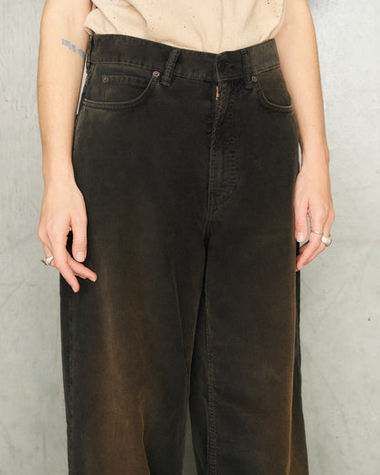 Black Corduroy Casual Trousers