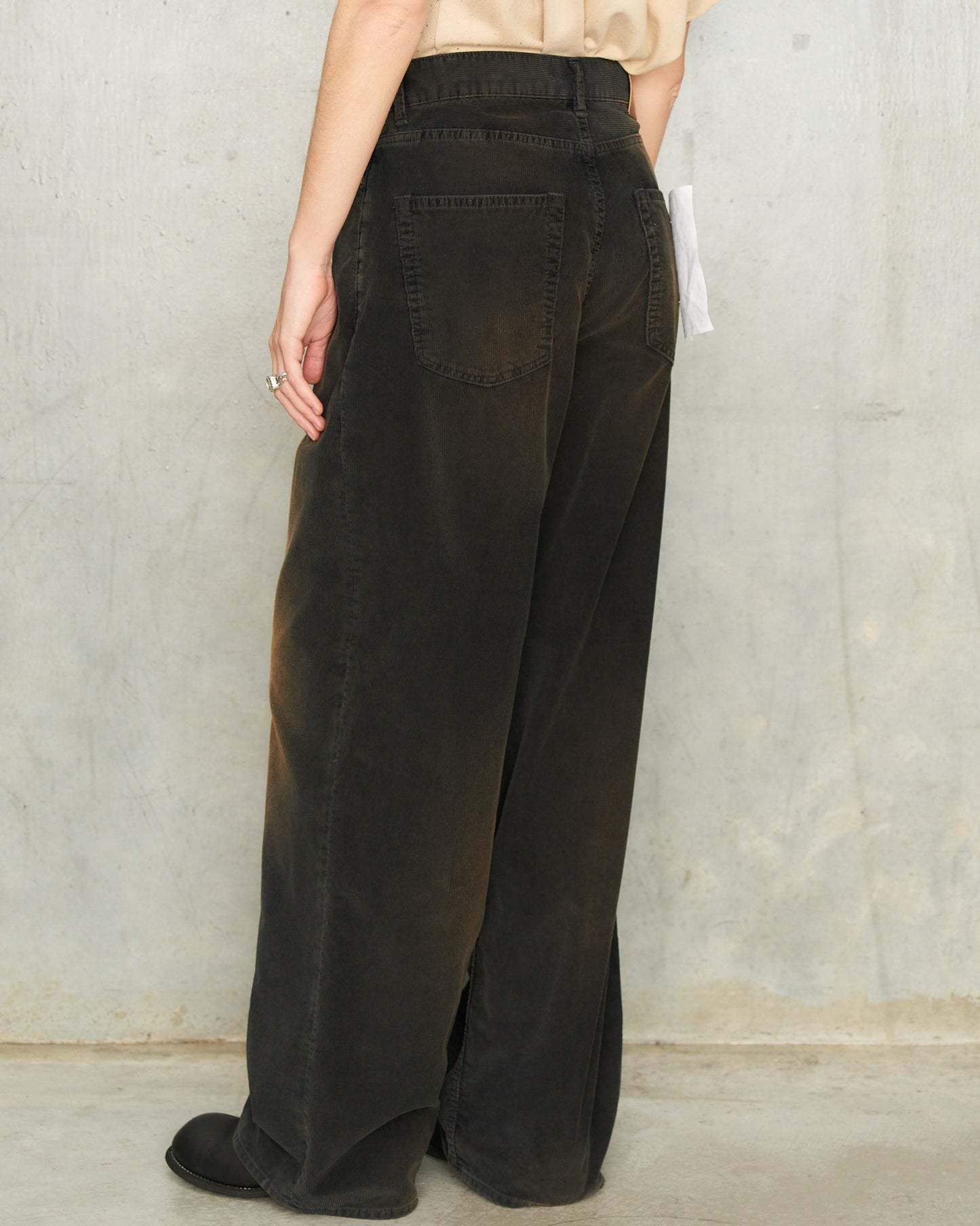 Black Corduroy Casual Trousers