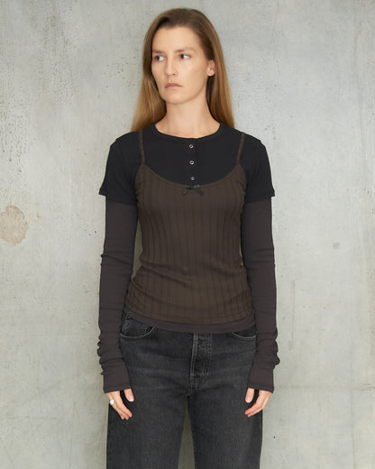 Black Brown Layered Ersilia Top
