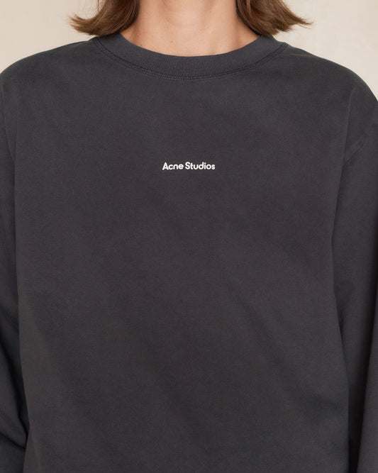 Black Acne Logo Long Sleeve T-Shirt