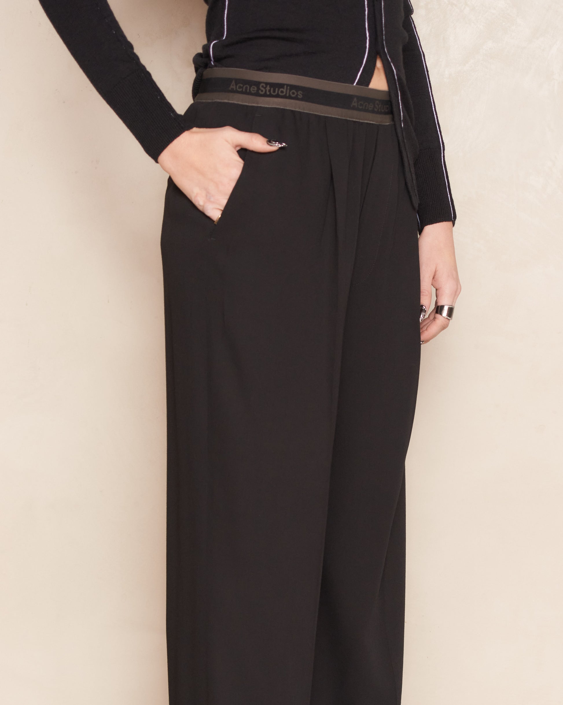 Black Logo Tape Suit Trousers BLACK 34