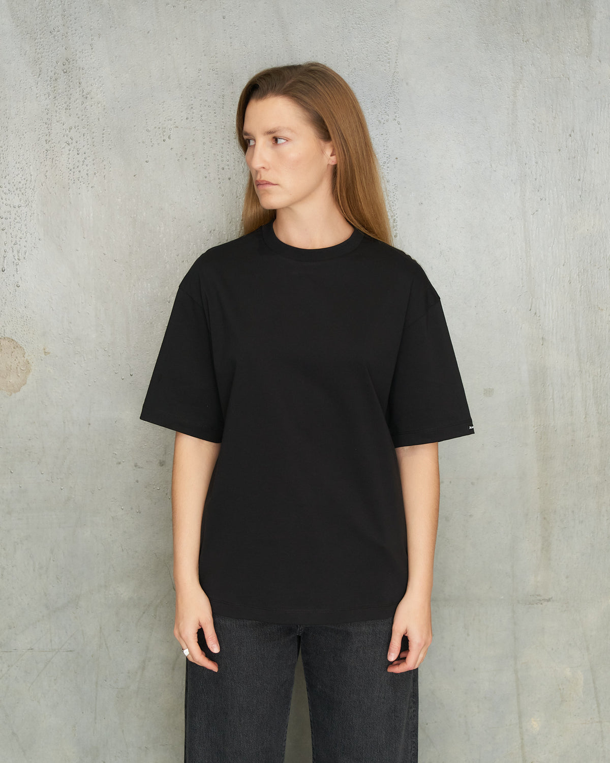 Black Satin Logo T-Shirt