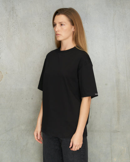 Black Satin Logo T-Shirt