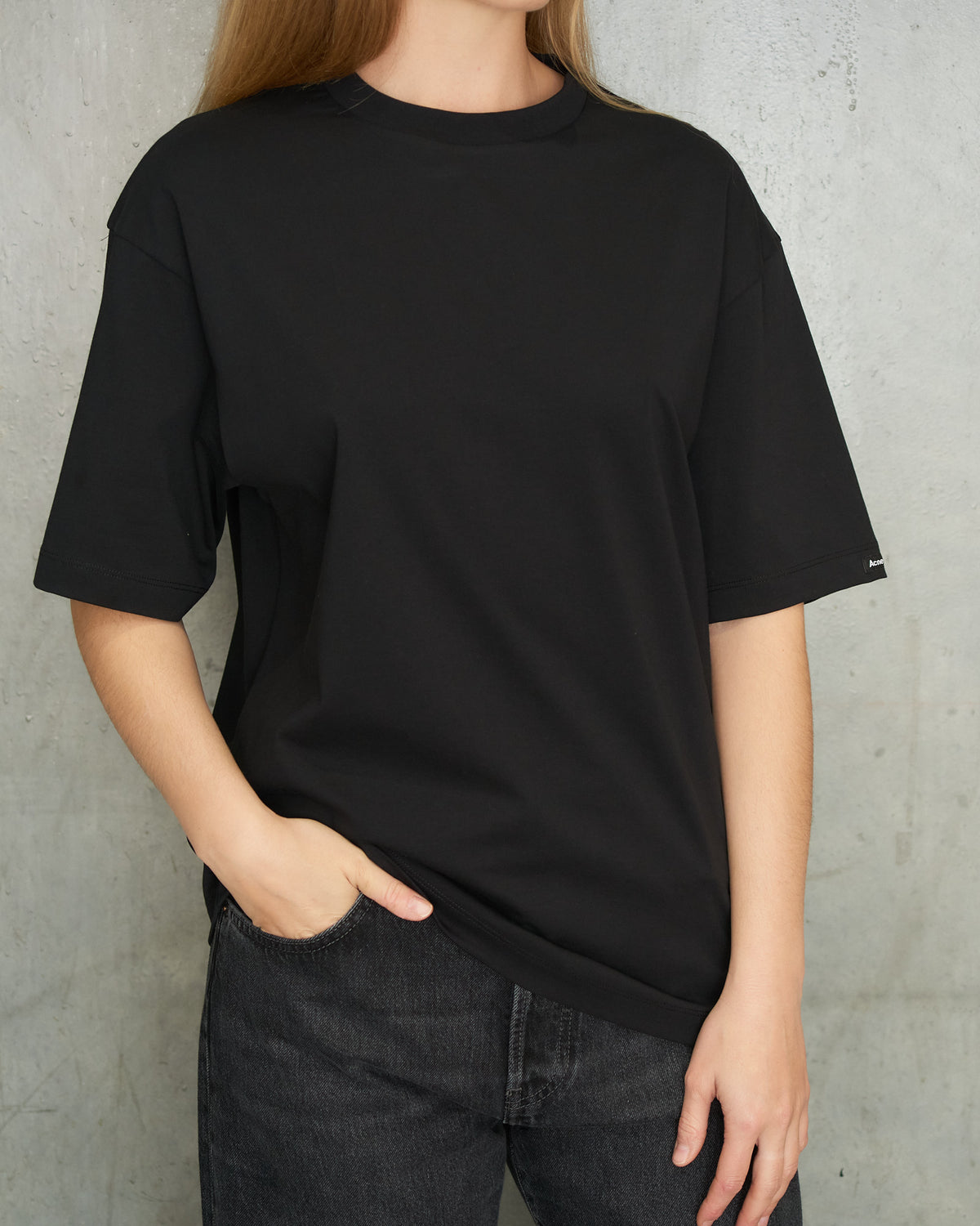 Black Satin Logo T-Shirt