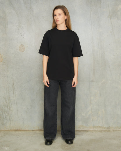Black Satin Logo T-Shirt