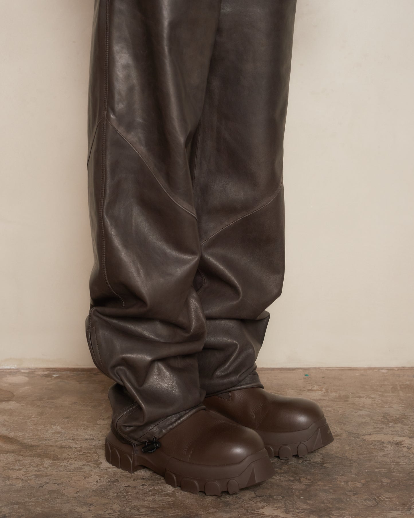 Brown Lamb Leather Pants