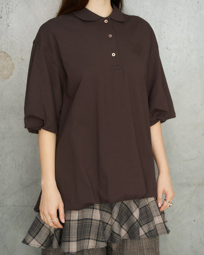 Dark Brown Tartan Layered Dress