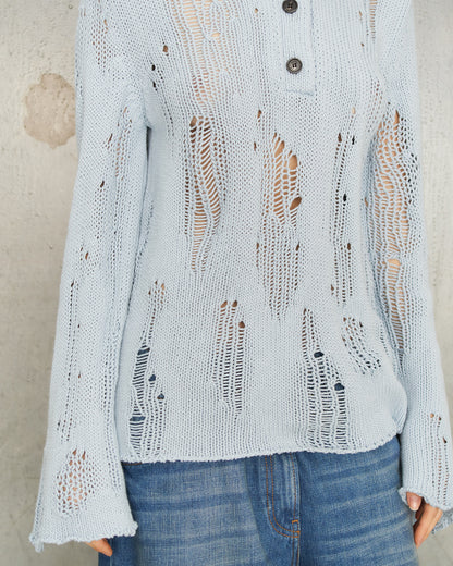 Light Blue Knit Cardigan