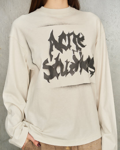 Dusty White Print Long Sleeve Tee