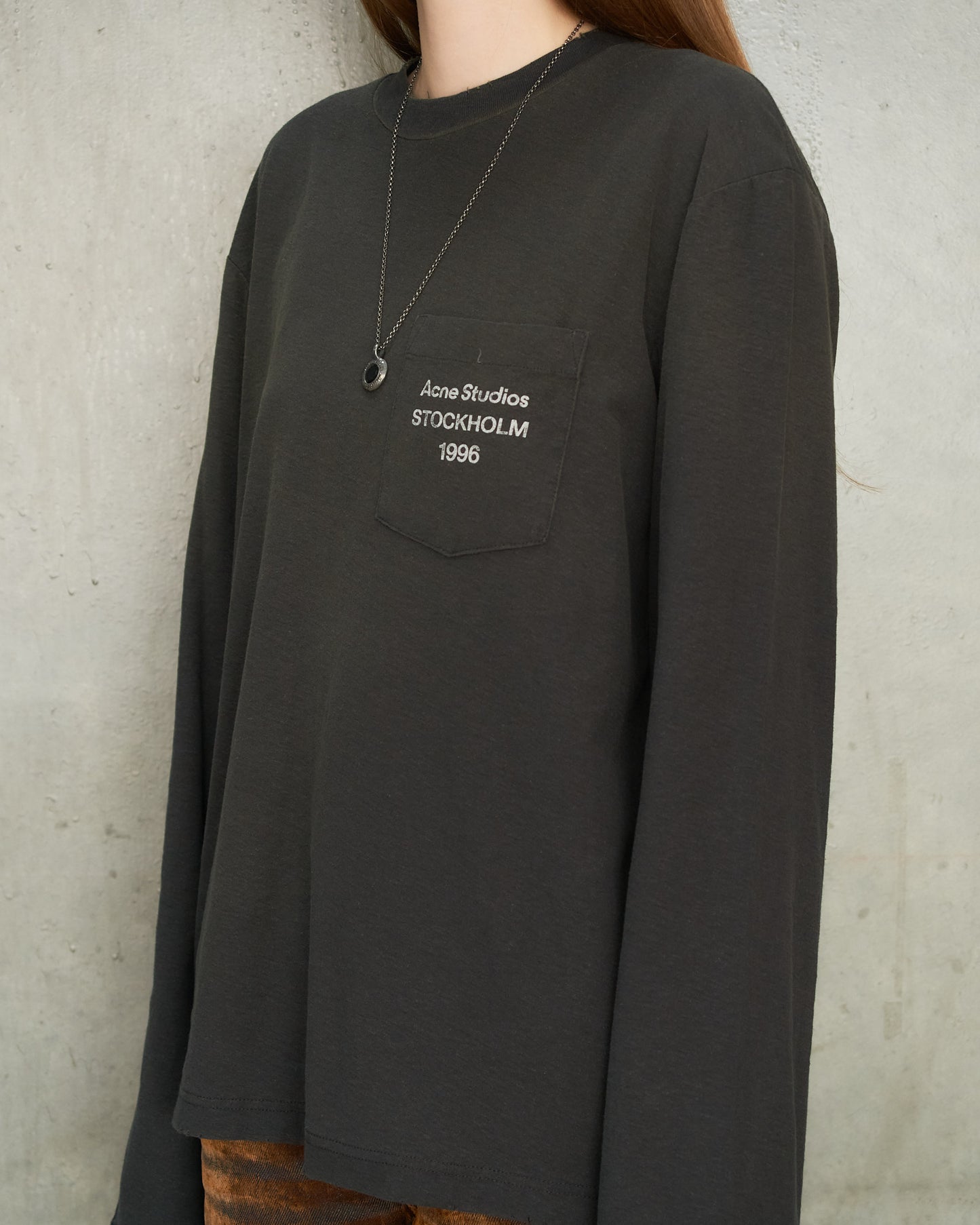 Faded Black Logo Long Sleeve Tee