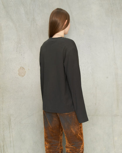 Faded Black Logo Long Sleeve Tee