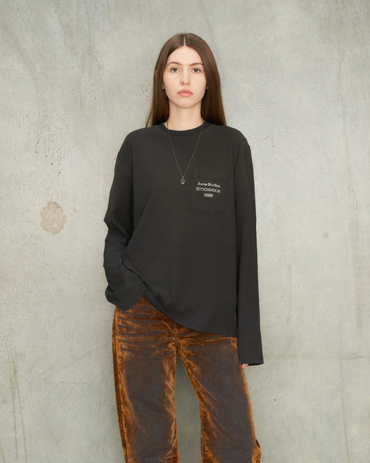 Faded Black Logo Long Sleeve Tee