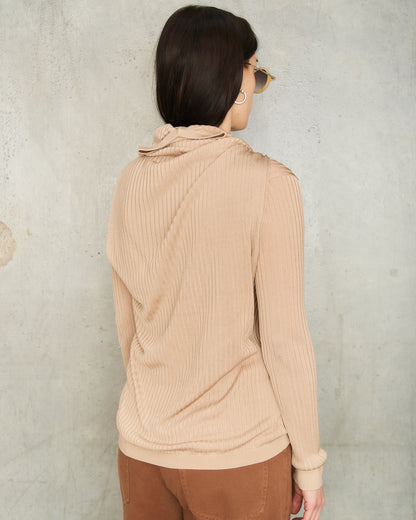 Hazel Beige Knit Cardigan