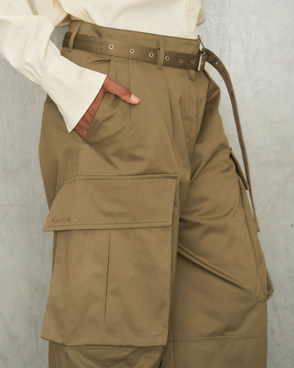Khaki Green Cargo Trousers