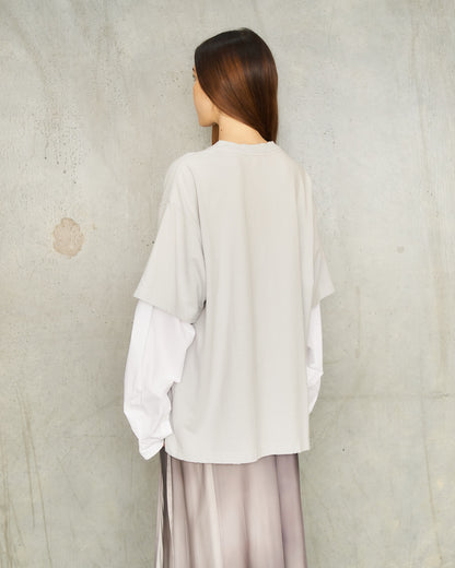 Light Grey Layered Long Sleeve