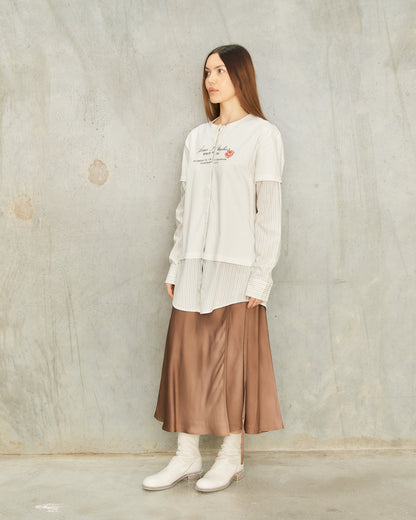 Off-White Layered T-Shirt Blouse