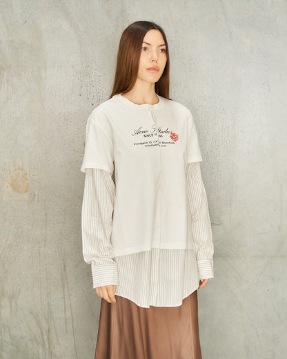 Off-White Layered T-Shirt Blouse