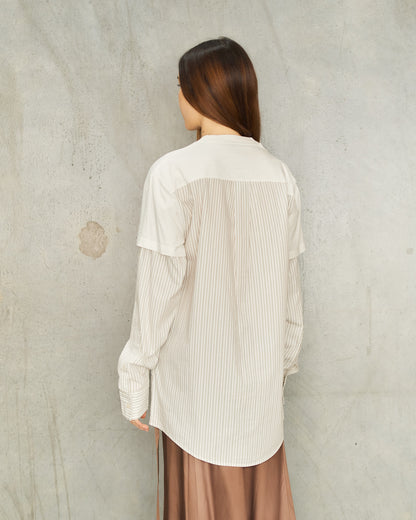 Off-White Layered T-Shirt Blouse