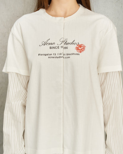 Off-White Layered T-Shirt Blouse