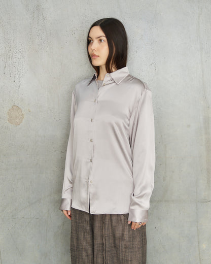 Light Lavender Silk Blouse