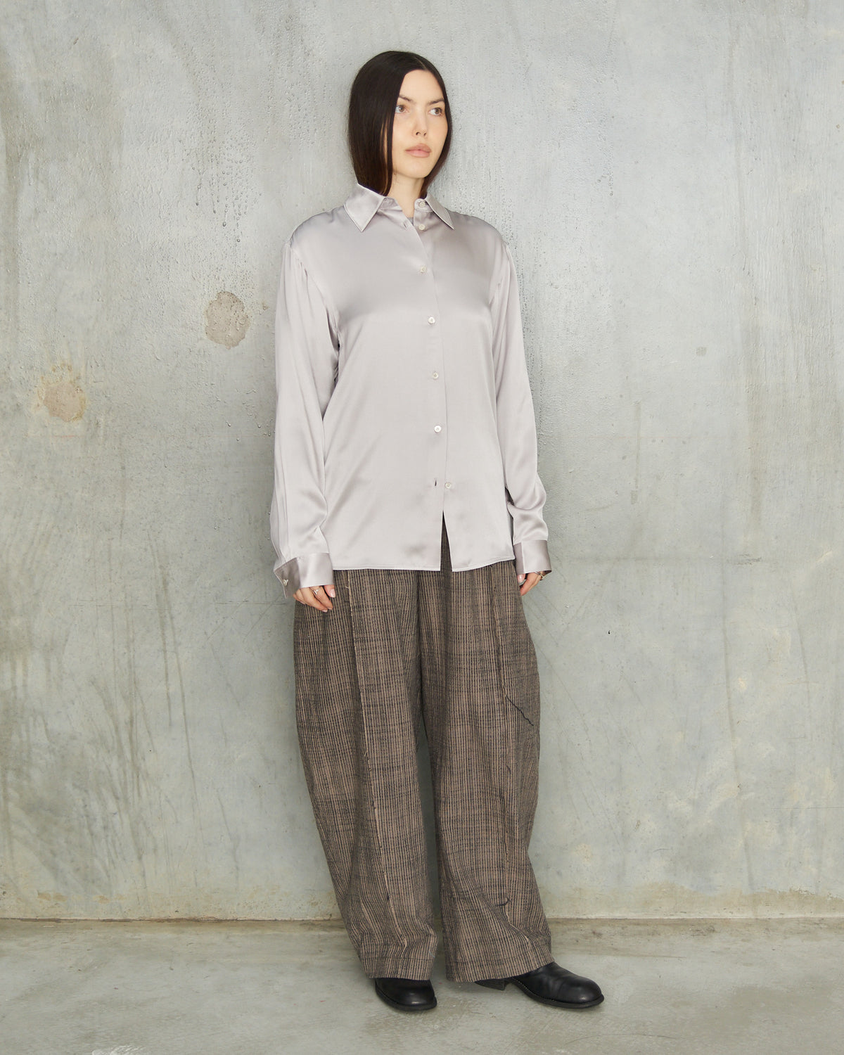 Light Lavender Silk Blouse