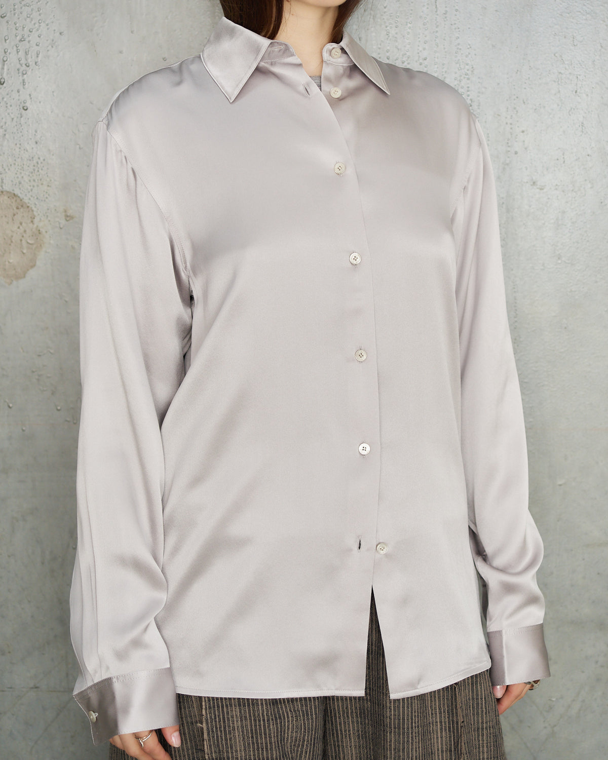 Light Lavender Silk Blouse