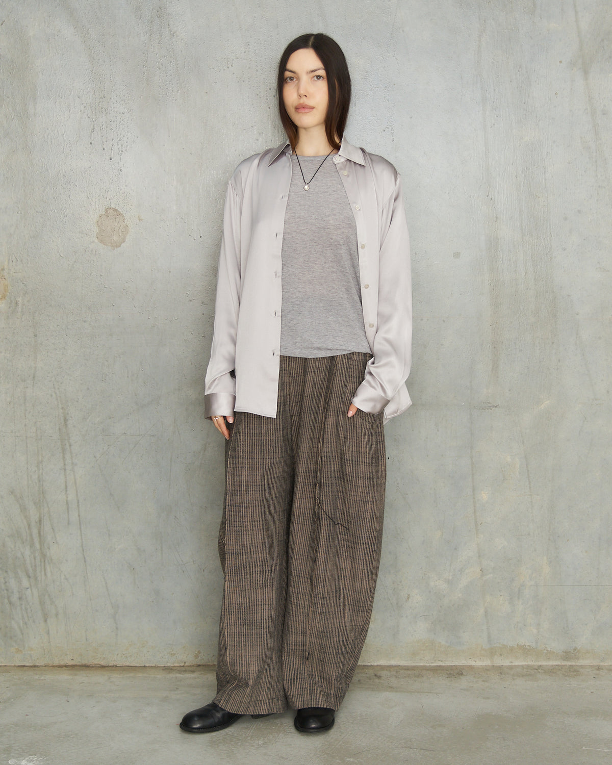 Light Lavender Silk Blouse