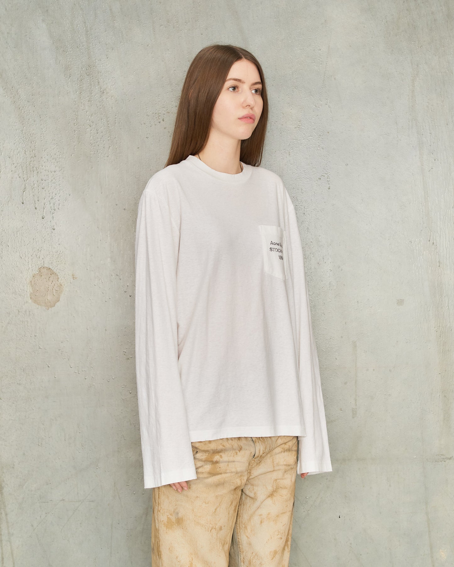 Optic White Logo Long Sleeve Tee