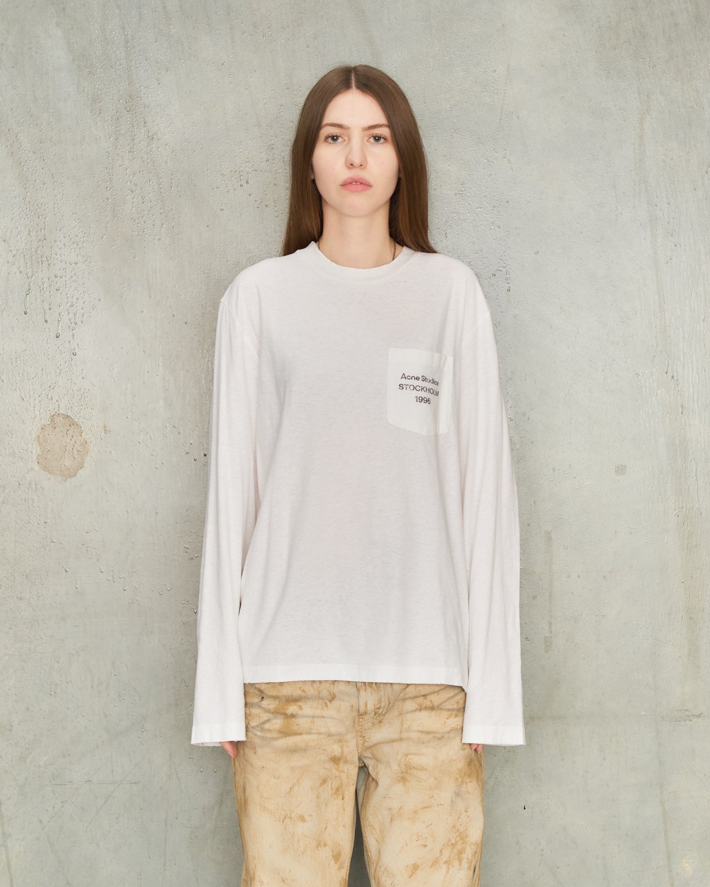 Optic White Logo Long Sleeve Tee