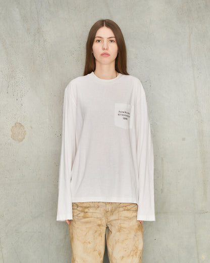 Optic White Logo Long Sleeve Tee