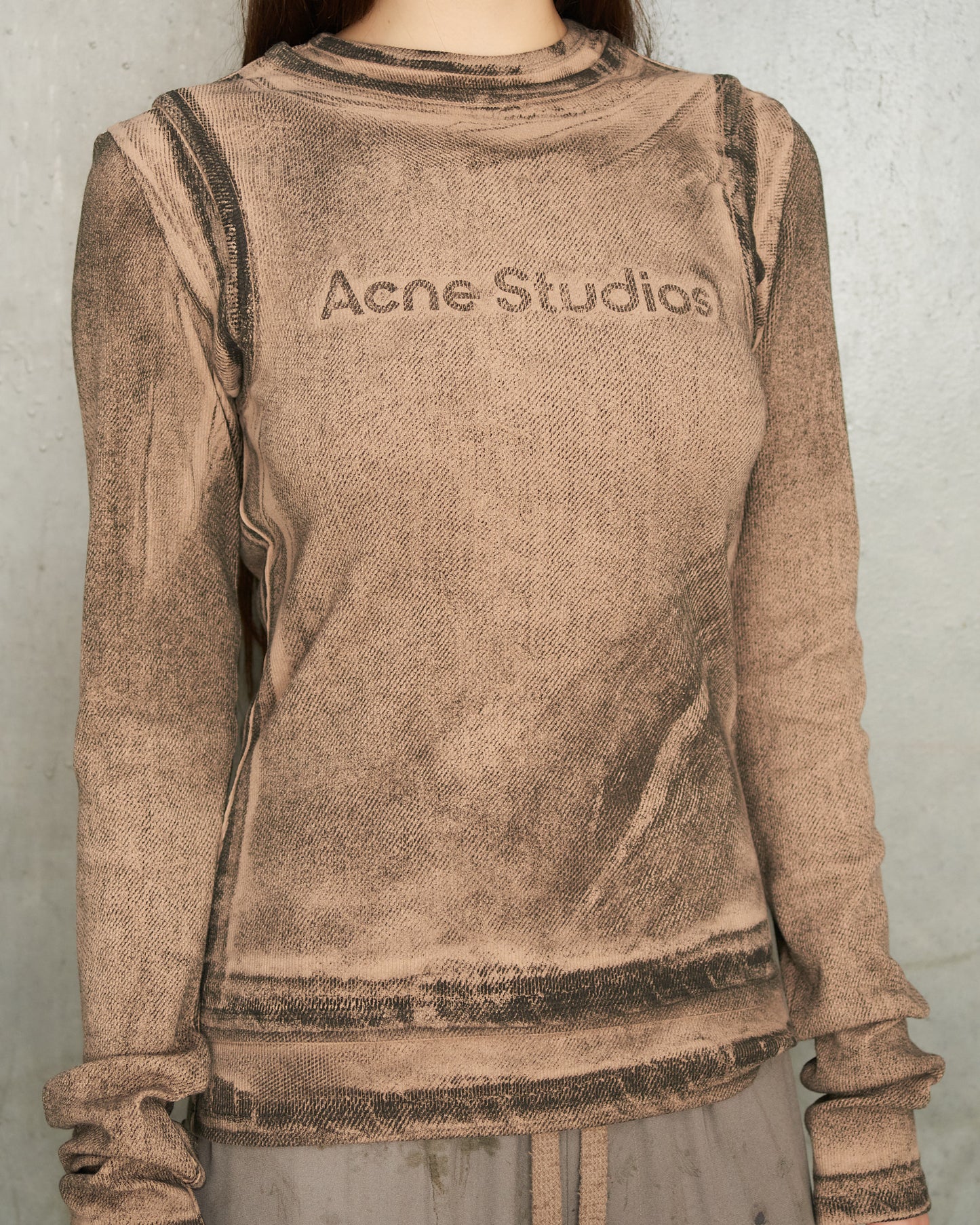 Pumpkin Orange Print Long Sleeve Top