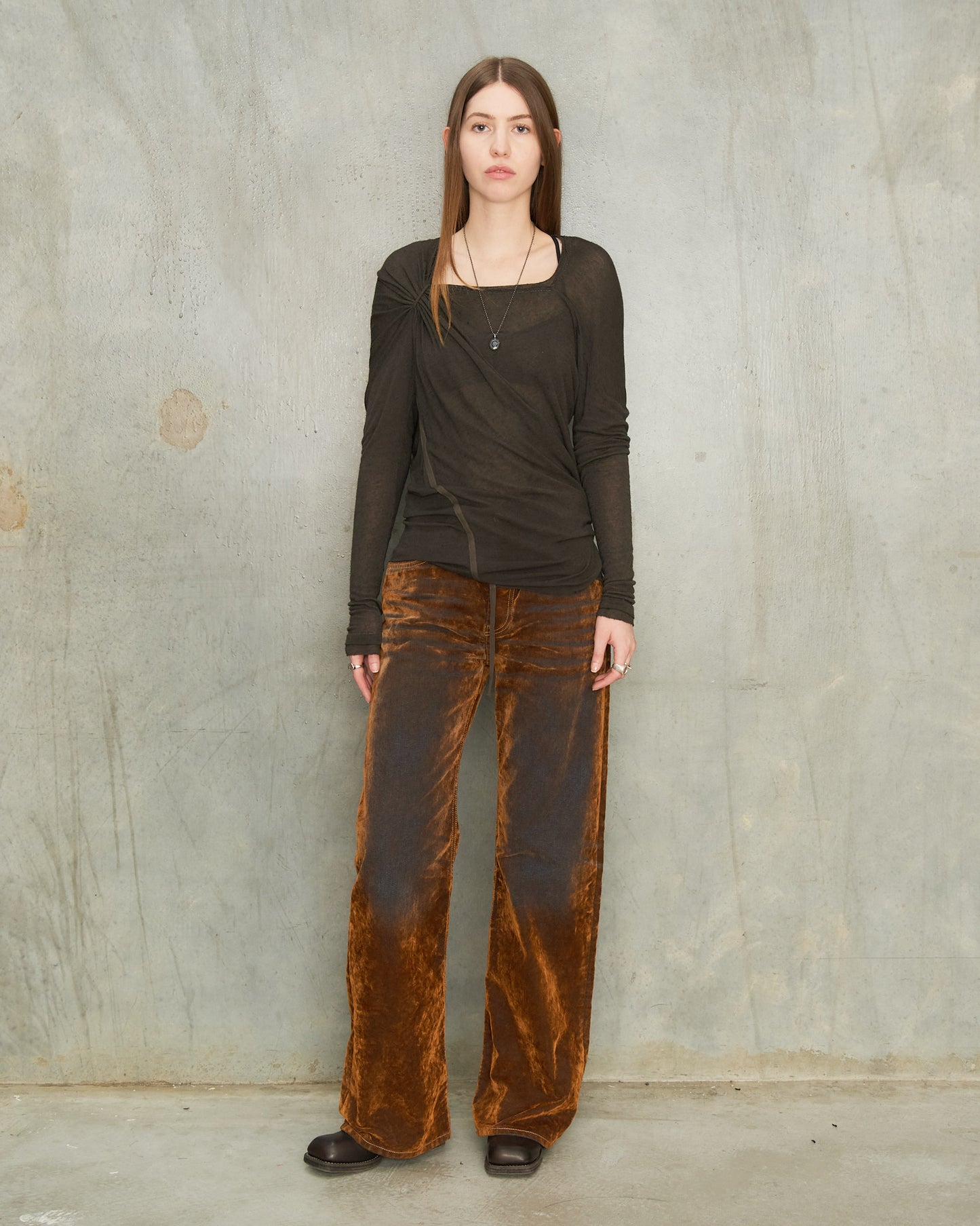 Rust Brown Velvet 2021 Jeans