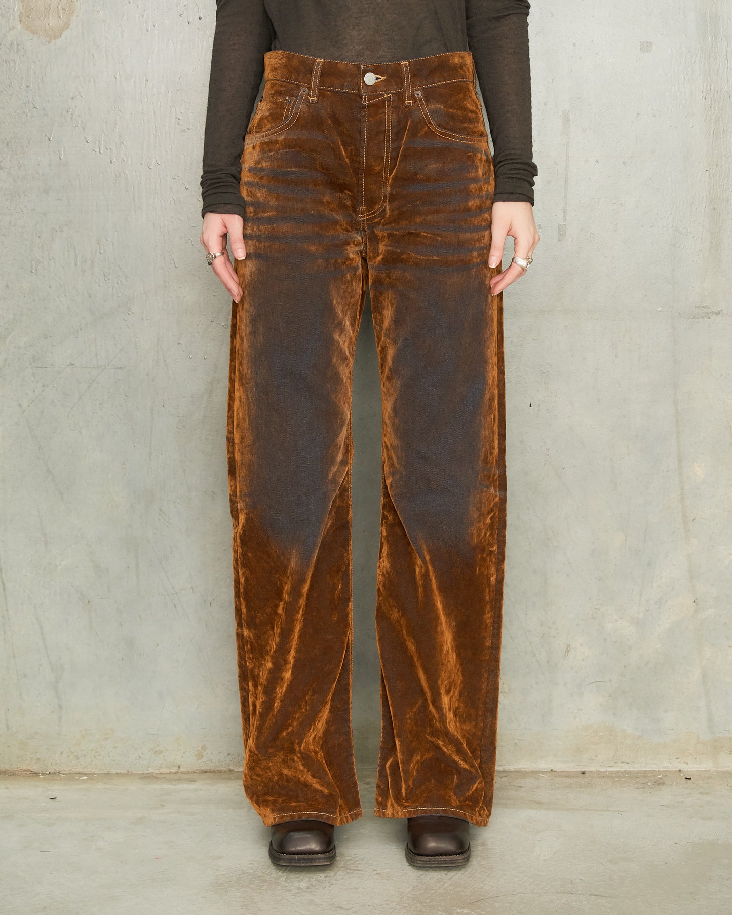 Rust Brown Velvet 2021 Jeans