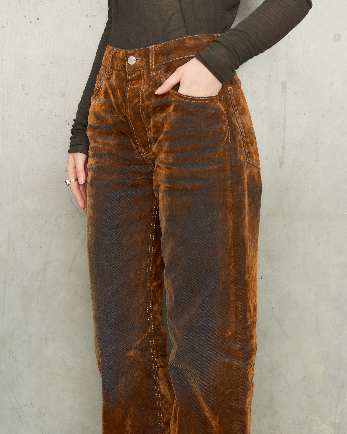 Rust Brown Velvet 2021 Jeans